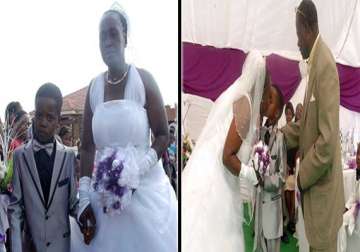 the most unusual wedding 8 year old boy marries 61 year old woman in south africa