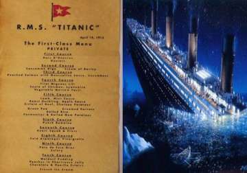 titanic menu sold for 46 000 pounds