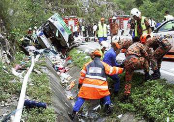 two indians amongst 10 die in thailand bus accident