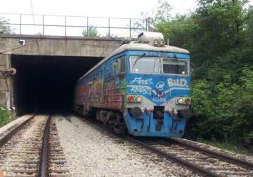 two trains collide in belgrade 22 injured