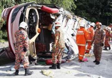 two indians dead 22 injured in malaysia road accident