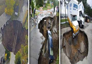 watch in pics sinkholes across the world