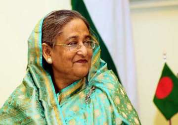 will resolve pending issues with india through talks hasina