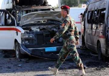 twin bombing attacks in baghdad market kill at least 24