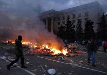 43 killed in clashes in ukraine s odessa