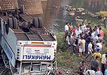 12 die as bus falls into maharashtra river