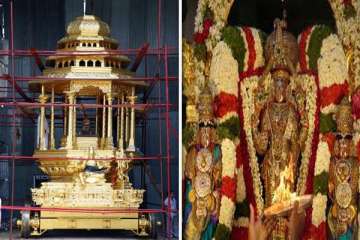 74 kg gold used in golden chariot for tirupati lord venkateswara trial run on monday