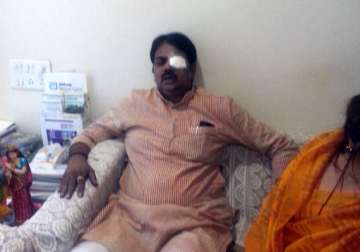 activists throw ink at maharashtra minister harshvardhan patil