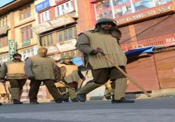 afzal guru hanging curfew continues in j k