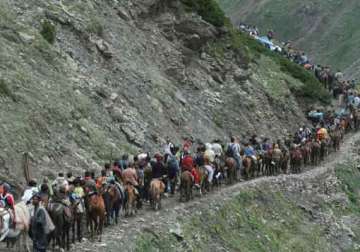 amarnath yatra resumes from baltal pahalgam routes