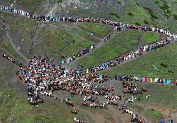 amarnath yatra suspended for second day from jammu