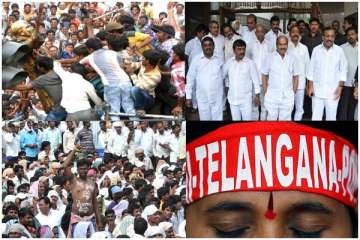 telangana effect 4 ministers at centre 8 congress mps to resign en masse protests continue in ap