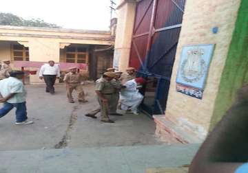 asaram lodged in jodhpur jail supporters go on rampage lathicharged
