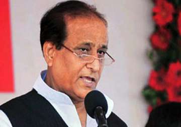 azam khan s supporters protest against ec ban