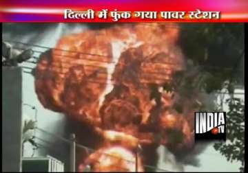 delhi transco power transformer gutted in huge fire in okhla