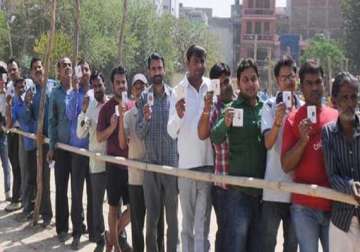 balloting under way in uttar pradesh