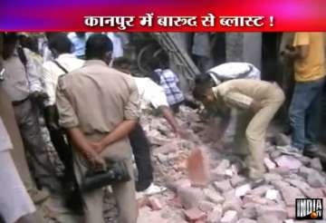 blast reduces house to rubble in kanpur woman killed