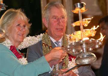 british royal couple begin india visit with ganga aarti
