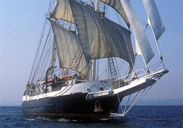 british tall ship lord nelson on round the world voyage docks in kochi