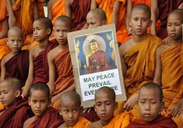 buddhist monks take out rally to protest bodh gaya blasts