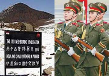 chinese troops painted pla insignia on stones during incursion