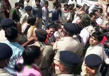 congress rally baton charged in gujarat 200 detained