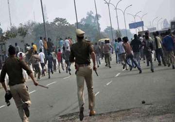 curfew continues in tanda bjp chief denied entry in town