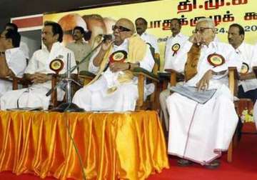 dmk scotches succession issue mum on ties with congress