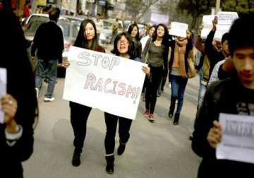 du students stage protest demanding justice for arunachal student