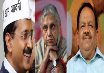 delhi polls delhi all set to vote today in triangular contest