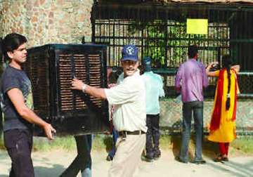 delhi zoo installs coolers for animals during summers