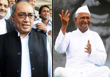 digvijay says anna hazare is provoking violence