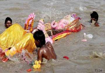 don t pollute yamuna on ganesh chaturthi devotees told
