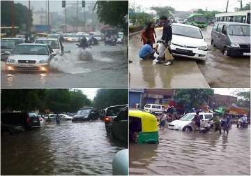 early morning rains leave commuters stranded in delhi