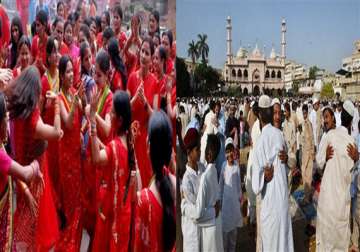 eid ul fitr teej celebrations in midst of downpour in up