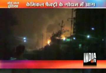 fire guts lakhs of rupees worth chemicals in navi mumbai factory