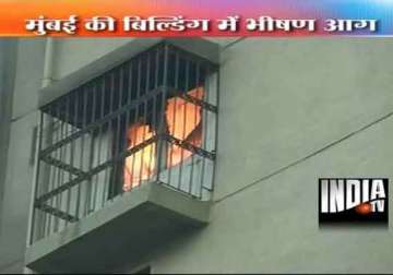 fire guts 19th floor of jolly maker building in south mumbai