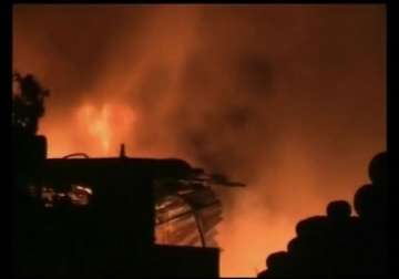 fire devastates factory near kanpur