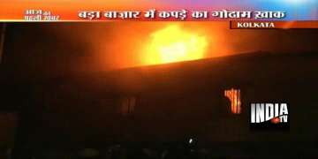 fire in a four storey building in burra bazar