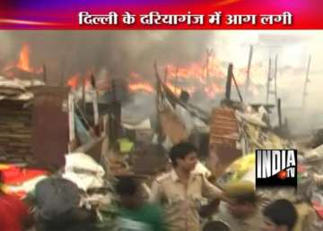 fire guts 100 hutments at slum cluster