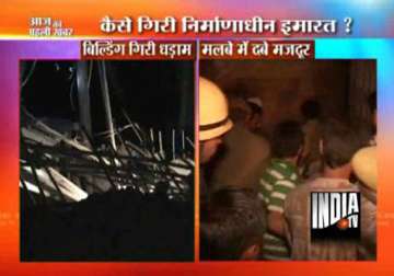 five labourers injured as under construction building collapses in delhi