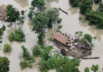 flash flood hits 4 districts of assam