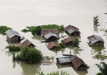 flood fury continues in assam nearly one lakh people hit