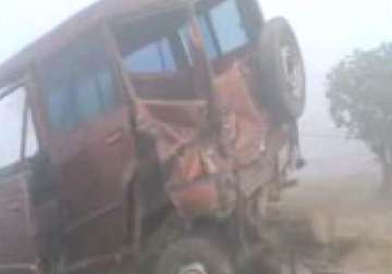 four critically injured in noida truck collision