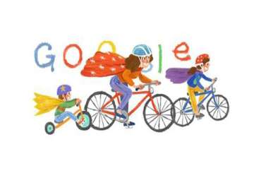 google doodles a super mom with super kids to celebrate mother s day