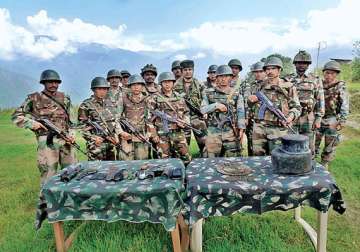 guerrilla hideout busted in kashmir arms seized