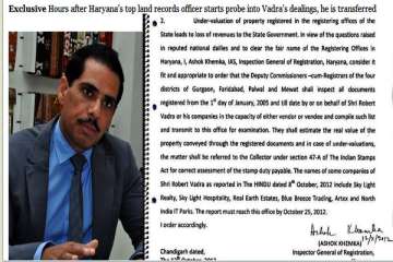 ias officer khemka got transfer order at 10 pm hours after he cancelled mutation of vadra land