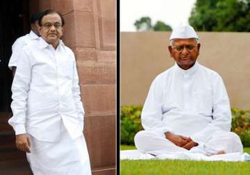 hazare says chidambaram would be in jail had there been jan lokpal