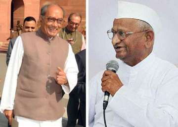 hazare s associates are close to bjp says digvijay singh