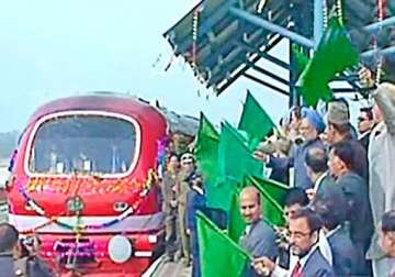 historic train between india and kashmir valley flagged off new beginning says sonia